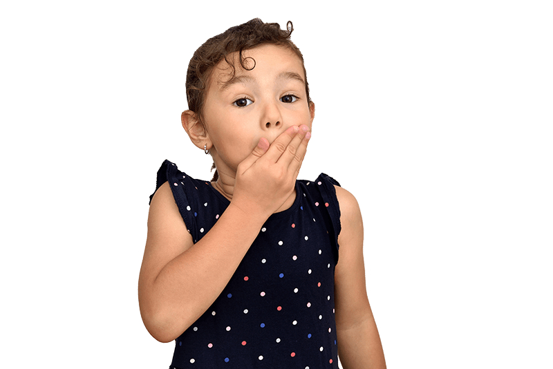 Shocked little girl surprised little girl