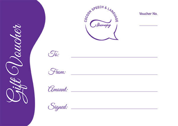 Cocoon Speech and Language Therapy Gift Voucher Back